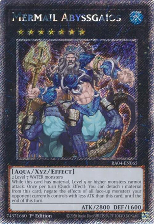 Mermail Abyssgaios [RA04-EN065] Platinum Secret Rare | Mega City Incorporated