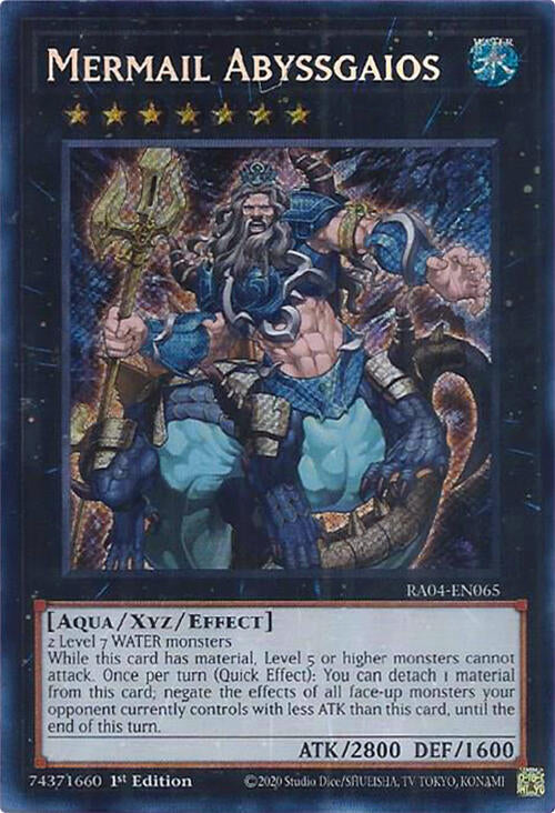 Mermail Abyssgaios [RA04-EN065] Secret Rare | Mega City Incorporated