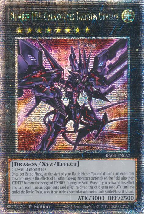 Number 107: Galaxy-Eyes Tachyon Dragon [RA04-EN067] Quarter Century Secret Rare | Mega City Incorporated