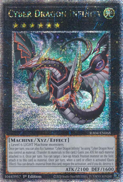 Cyber Dragon Infinity (Alternate Art) [RA04-EN068] Quarter Century Secret Rare | Mega City Incorporated