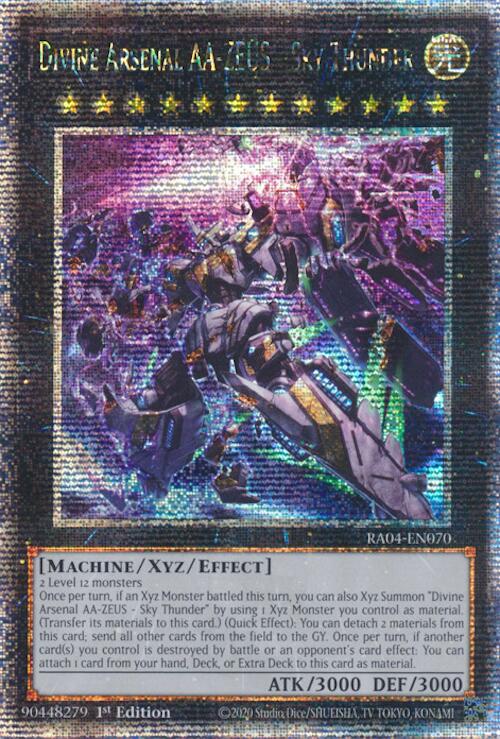 Divine Arsenal AA-ZEUS - Sky Thunder (New Art) [RA04-EN070] Quarter Century Secret Rare | Mega City Incorporated