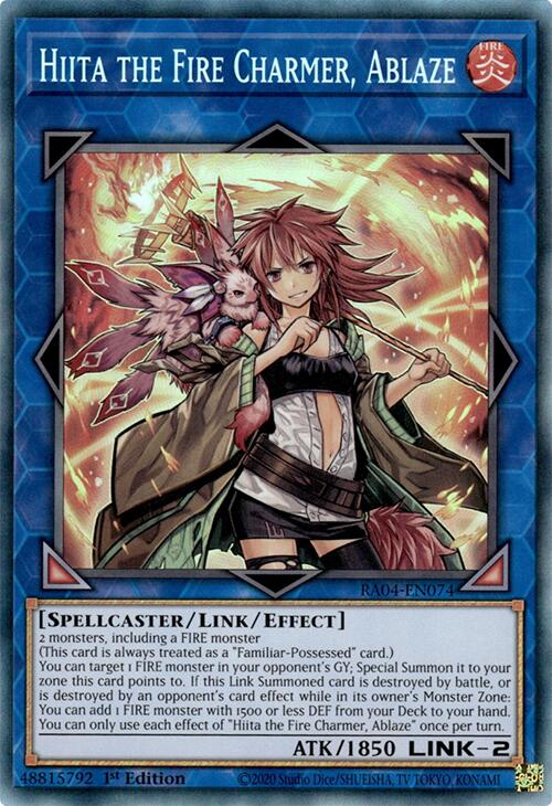 Hiita the Fire Charmer, Ablaze [RA04-EN074] Prismatic Collector's Rare | Mega City Incorporated