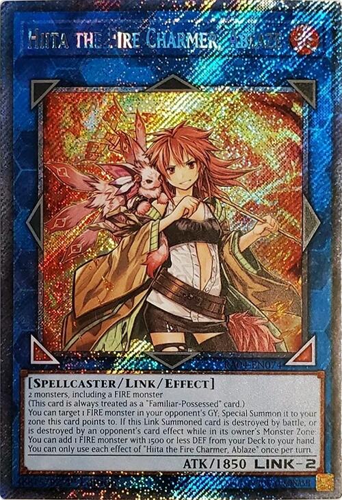 Hiita the Fire Charmer, Ablaze [RA04-EN074] Platinum Secret Rare | Mega City Incorporated
