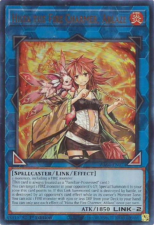 Hiita the Fire Charmer, Ablaze [RA04-EN074] Ultra Rare | Mega City Incorporated