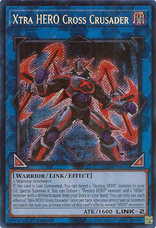 Xtra HERO Cross Crusader [RA04-EN076] Secret Rare | Mega City Incorporated