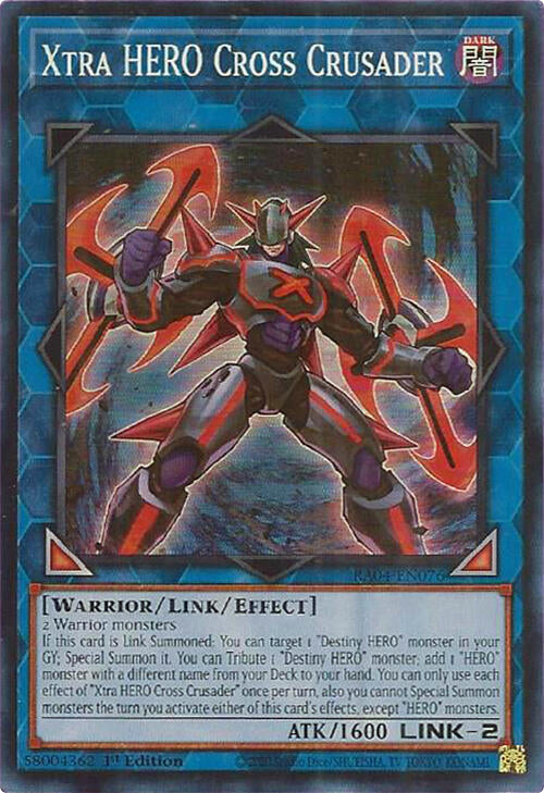 Xtra HERO Cross Crusader [RA04-EN076] Super Rare | Mega City Incorporated