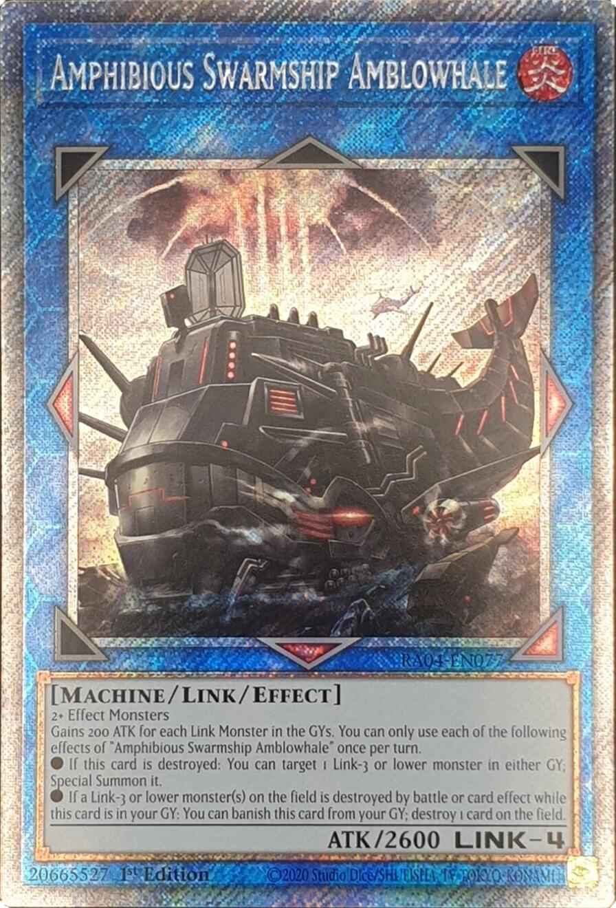 Amphibious Swarmship Amblowhale [RA04-EN077] Platinum Secret Rare | Mega City Incorporated