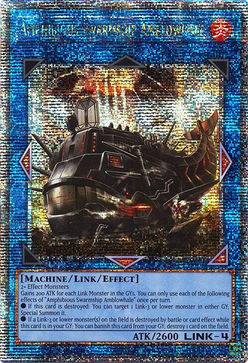 Amphibious Swarmship Amblowhale [RA04-EN077] Quarter Century Secret Rare | Mega City Incorporated