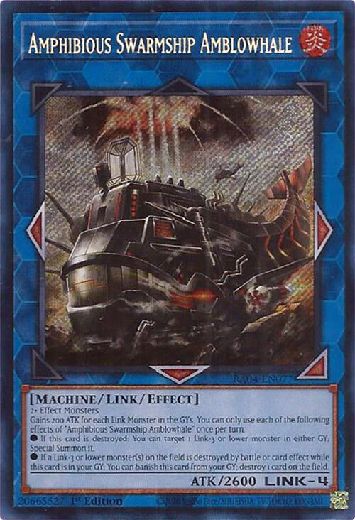 Amphibious Swarmship Amblowhale [RA04-EN077] Secret Rare | Mega City Incorporated