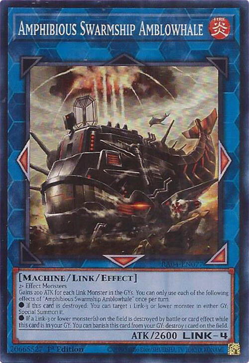 Amphibious Swarmship Amblowhale [RA04-EN077] Super Rare | Mega City Incorporated
