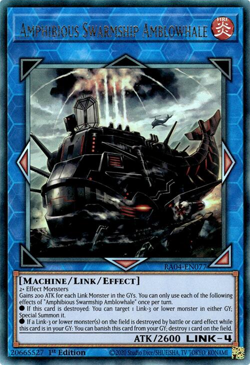 Amphibious Swarmship Amblowhale [RA04-EN077] Prismatic Ultimate Rare | Mega City Incorporated
