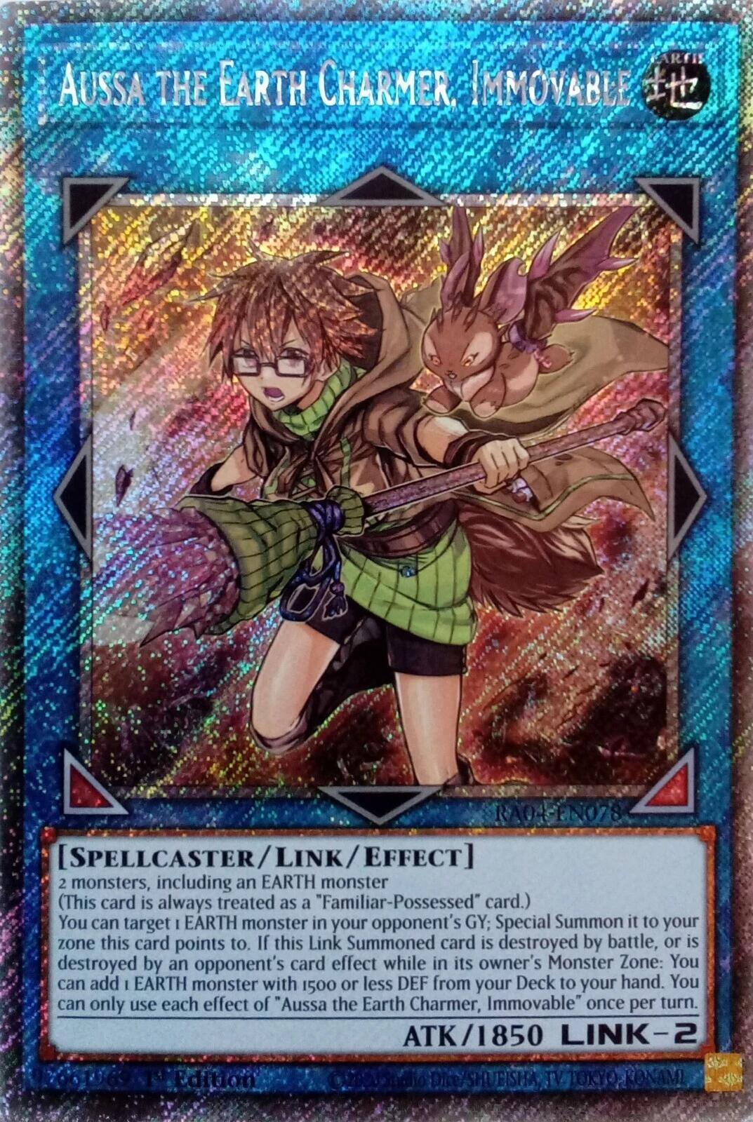 Aussa the Earth Charmer, Immovable [RA04-EN078] Platinum Secret Rare | Mega City Incorporated