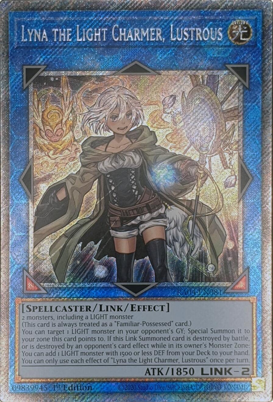 Lyna the Light Charmer, Lustrous [RA04-EN081] Platinum Secret Rare | Mega City Incorporated
