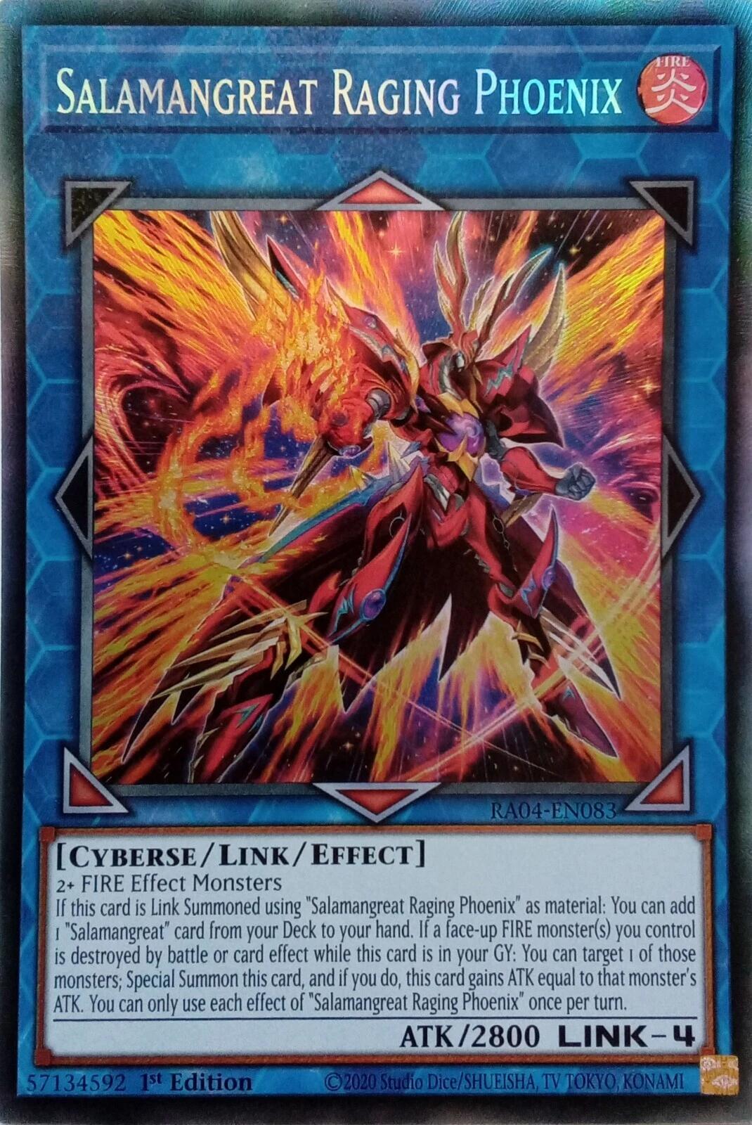 Salamangreat Raging Phoenix [RA04-EN083] Prismatic Collector's Rare | Mega City Incorporated