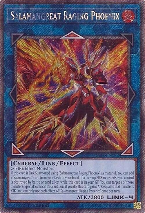 Salamangreat Raging Phoenix [RA04-EN083] Platinum Secret Rare | Mega City Incorporated