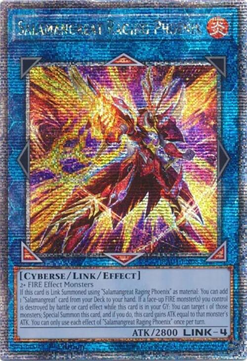 Salamangreat Raging Phoenix [RA04-EN083] Quarter Century Secret Rare | Mega City Incorporated