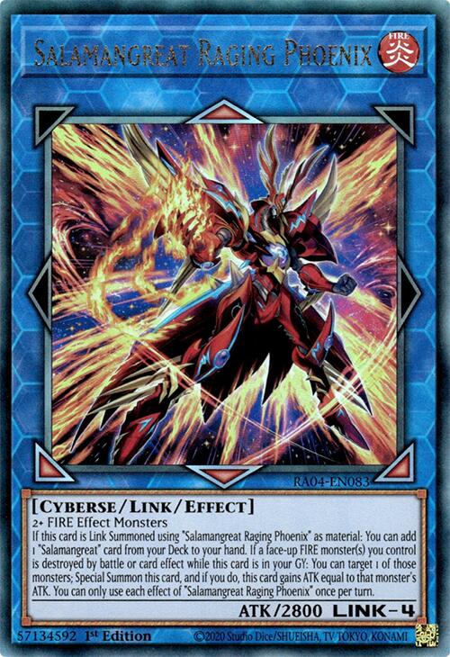 Salamangreat Raging Phoenix [RA04-EN083] Prismatic Ultimate Rare | Mega City Incorporated
