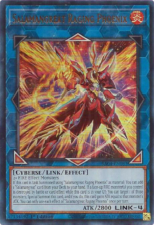 Salamangreat Raging Phoenix [RA04-EN083] Ultra Rare | Mega City Incorporated