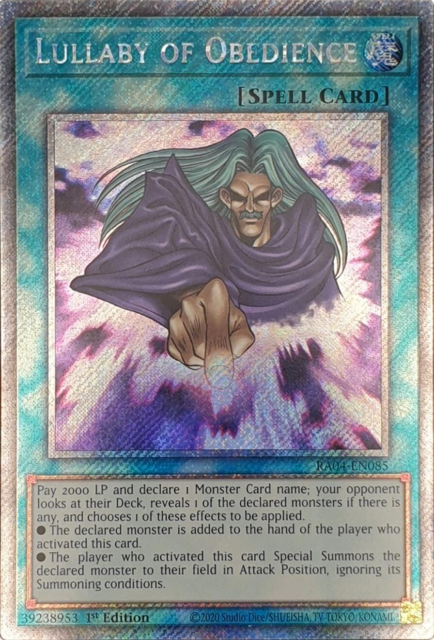 Lullaby of Obedience [RA04-EN085] Platinum Secret Rare | Mega City Incorporated