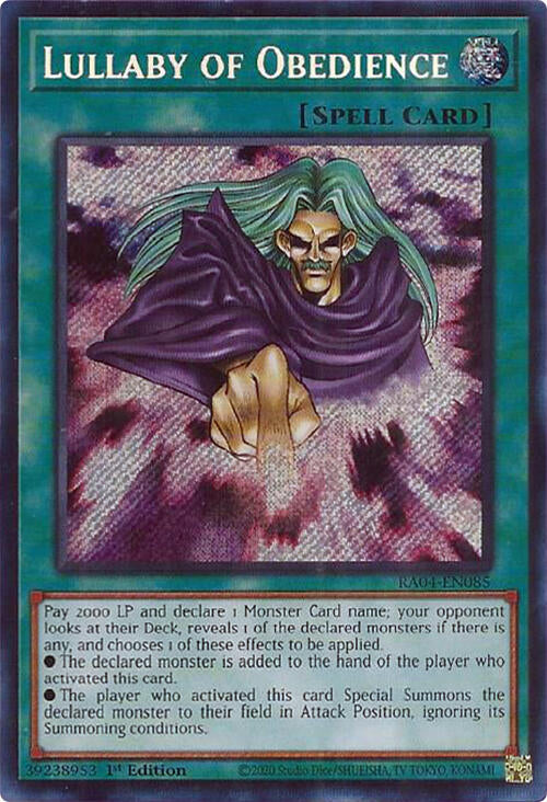 Lullaby of Obedience [RA04-EN085] Secret Rare | Mega City Incorporated