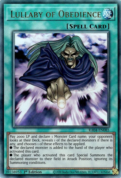 Lullaby of Obedience [RA04-EN085] Prismatic Ultimate Rare | Mega City Incorporated