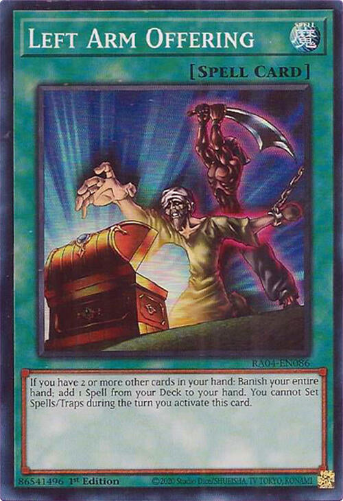 Left Arm Offering [RA04-EN086] Super Rare | Mega City Incorporated
