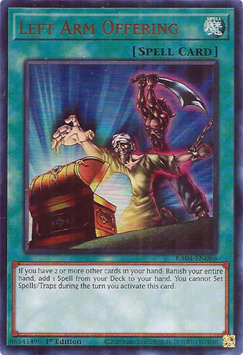 Left Arm Offering [RA04-EN086] Ultra Rare | Mega City Incorporated