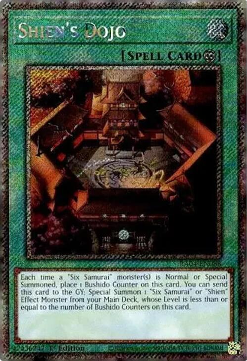 Shien's Dojo [RA04-EN088] Platinum Secret Rare | Mega City Incorporated