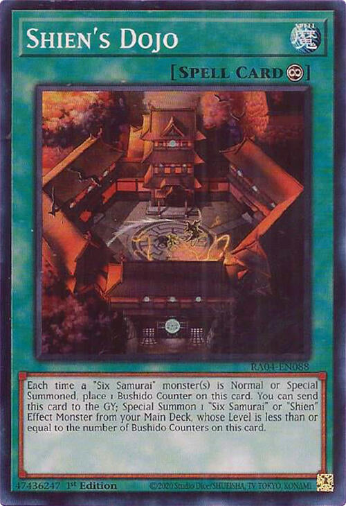 Shien's Dojo [RA04-EN088] Super Rare | Mega City Incorporated