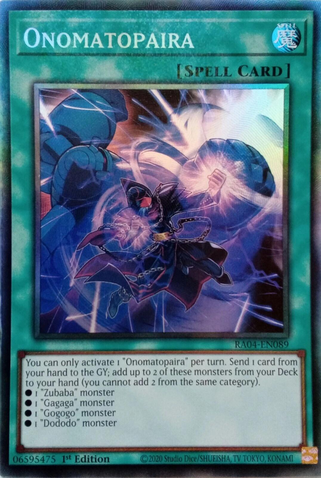 Onomatopaira [RA04-EN089] Prismatic Collector's Rare | Mega City Incorporated