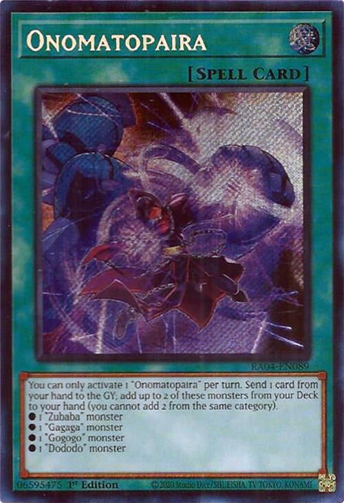 Onomatopaira [RA04-EN089] Secret Rare | Mega City Incorporated