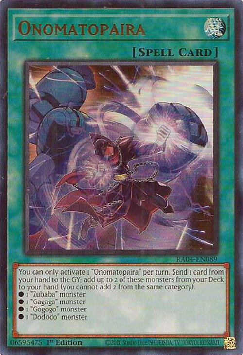 Onomatopaira [RA04-EN089] Ultra Rare | Mega City Incorporated