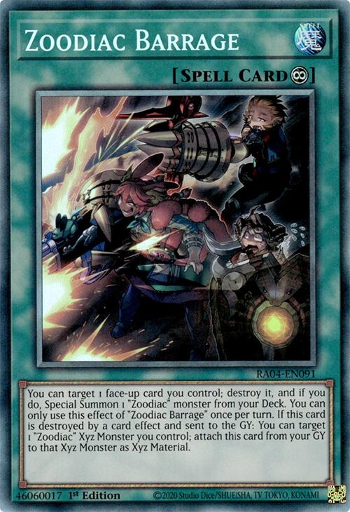 Zoodiac Barrage [RA04-EN091] Prismatic Collector's Rare | Mega City Incorporated