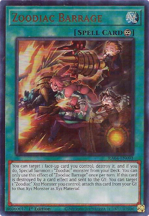 Zoodiac Barrage [RA04-EN091] Ultra Rare | Mega City Incorporated