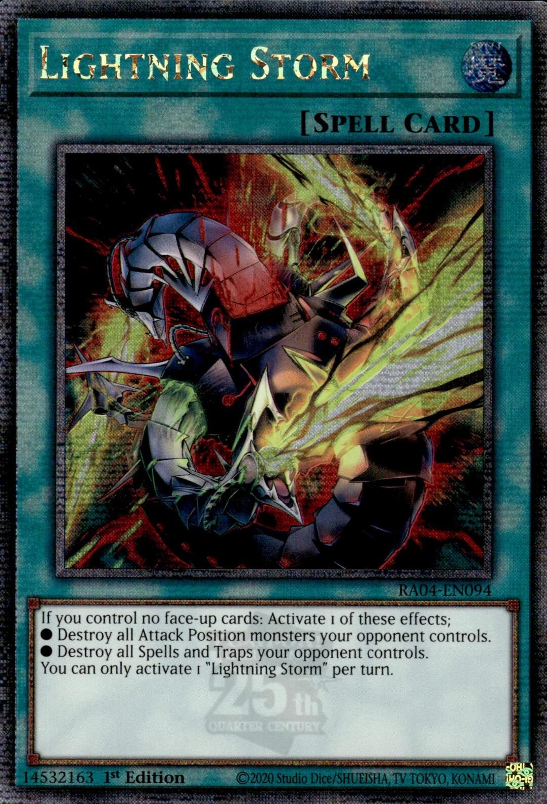Lightning Storm (New Art) [RA04-EN094] Quarter Century Secret Rare | Mega City Incorporated