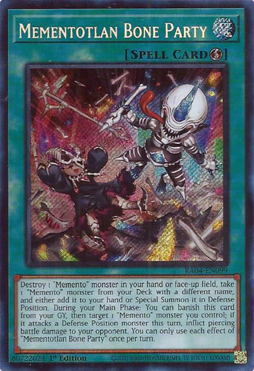 Mementotlan Bone Party [RA04-EN099] Secret Rare | Mega City Incorporated