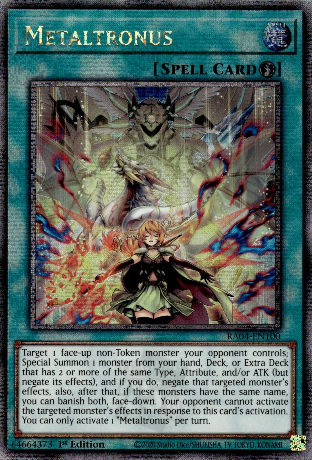 Metaltronus [RA04-EN100] Quarter Century Secret Rare | Mega City Incorporated