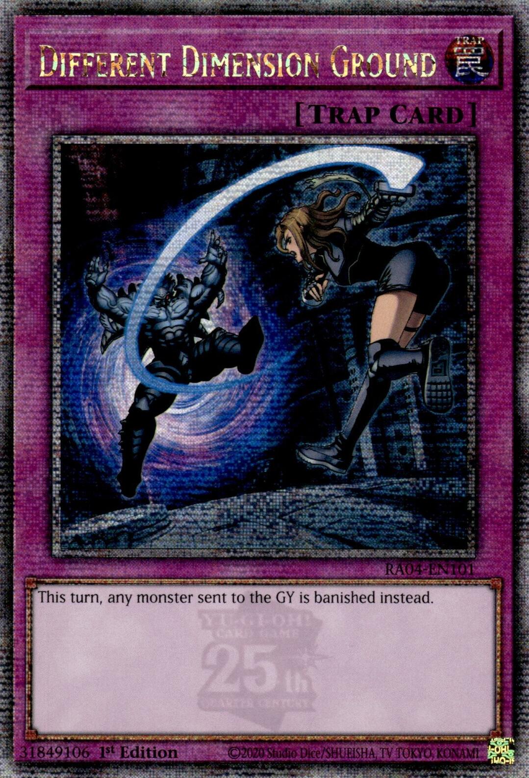 Different Dimension Ground [RA04-EN101] Quarter Century Secret Rare | Mega City Incorporated