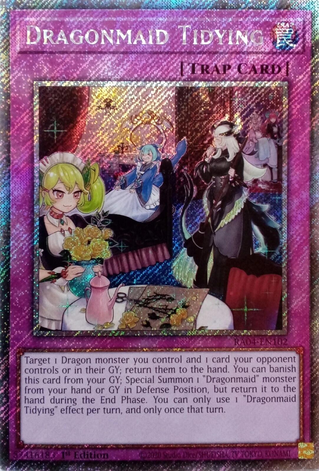 Dragonmaid Tidying [RA04-EN102] Platinum Secret Rare | Mega City Incorporated