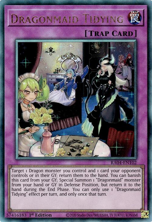 Dragonmaid Tidying [RA04-EN102] Prismatic Ultimate Rare | Mega City Incorporated