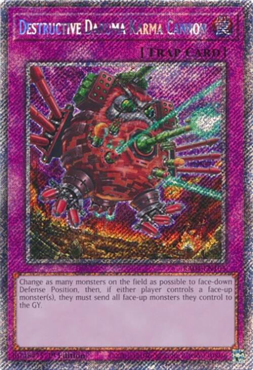 Destructive Daruma Karma Cannon [RA04-EN103] Platinum Secret Rare | Mega City Incorporated