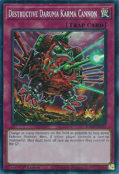 Destructive Daruma Karma Cannon [RA04-EN103] Super Rare | Mega City Incorporated
