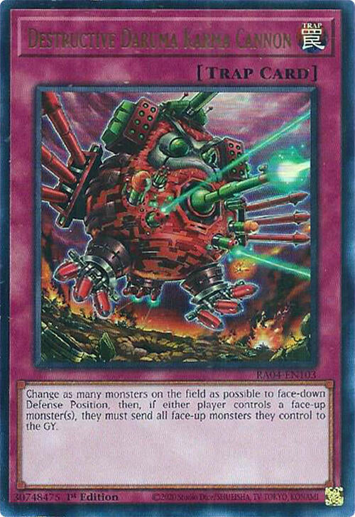 Destructive Daruma Karma Cannon [RA04-EN103] Ultra Rare | Mega City Incorporated