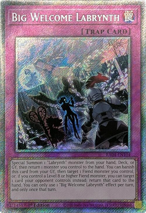 Big Welcome Labrynth [RA04-EN104] Platinum Secret Rare | Mega City Incorporated