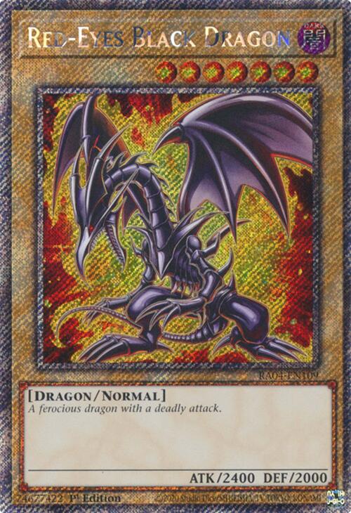 Red-Eyes Black Dragon (7th Art) [RA04-EN109] Platinum Secret Rare | Mega City Incorporated