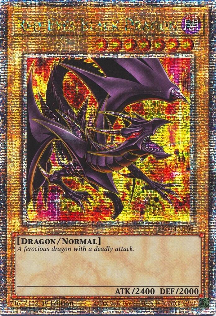 Red-Eyes Black Dragon (8th Art) [RA04-EN109] Quarter Century Secret Rare | Mega City Incorporated