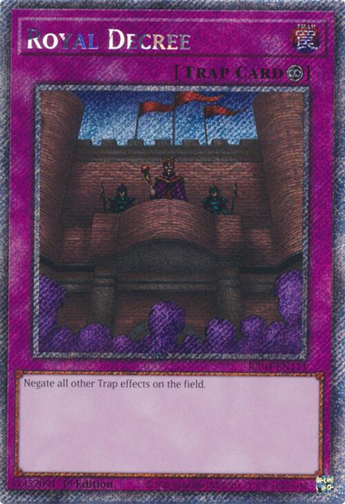 Royal Decree [RA04-EN113] Platinum Secret Rare | Mega City Incorporated