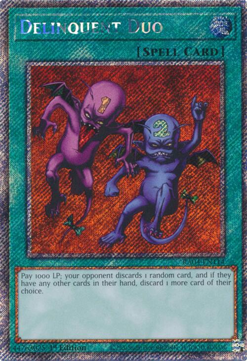 Delinquent Duo [RA04-EN114] Platinum Secret Rare | Mega City Incorporated