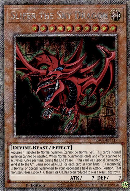 Slifer the Sky Dragon [RA04-EN117] Platinum Secret Rare | Mega City Incorporated