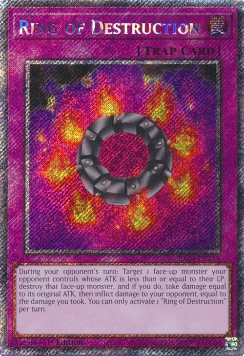 Ring of Destruction [RA04-EN119] Platinum Secret Rare | Mega City Incorporated